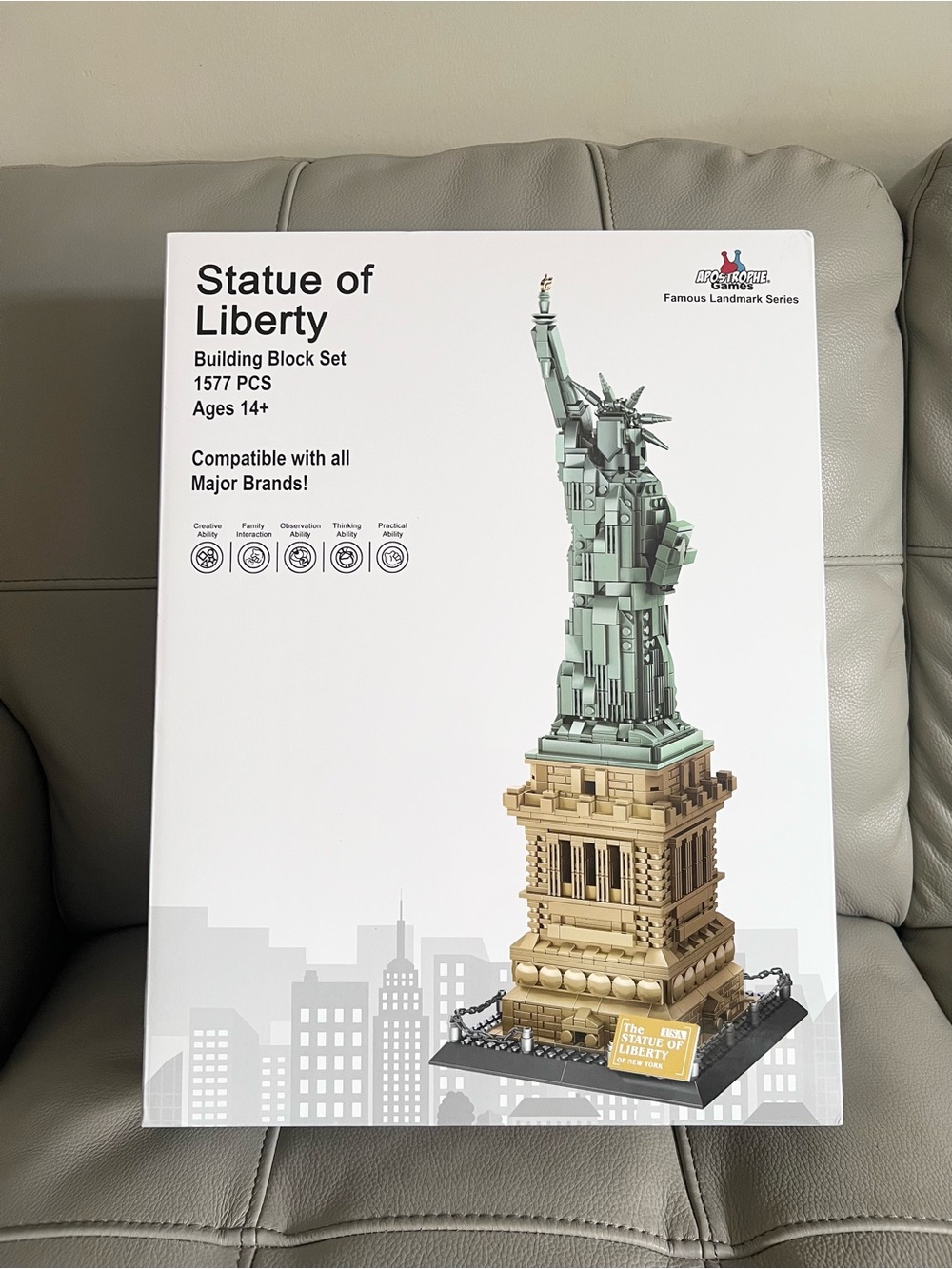 NEW Apostrophe Games Statue of Liberty Building Block Set 1577 Pieces Age 14+